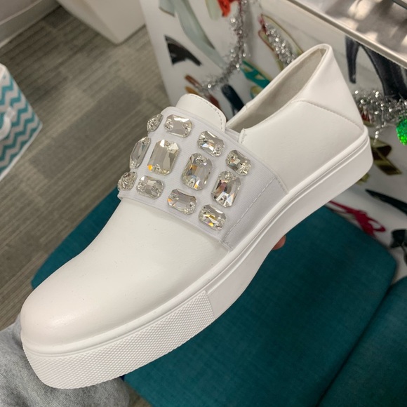 White jewel slip on sneaker - Picture 7 of 8